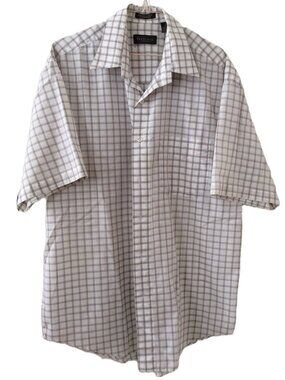 Men's Short-Sleeved Van Heusen Casual Shirt M 15-15 1/2 Neck